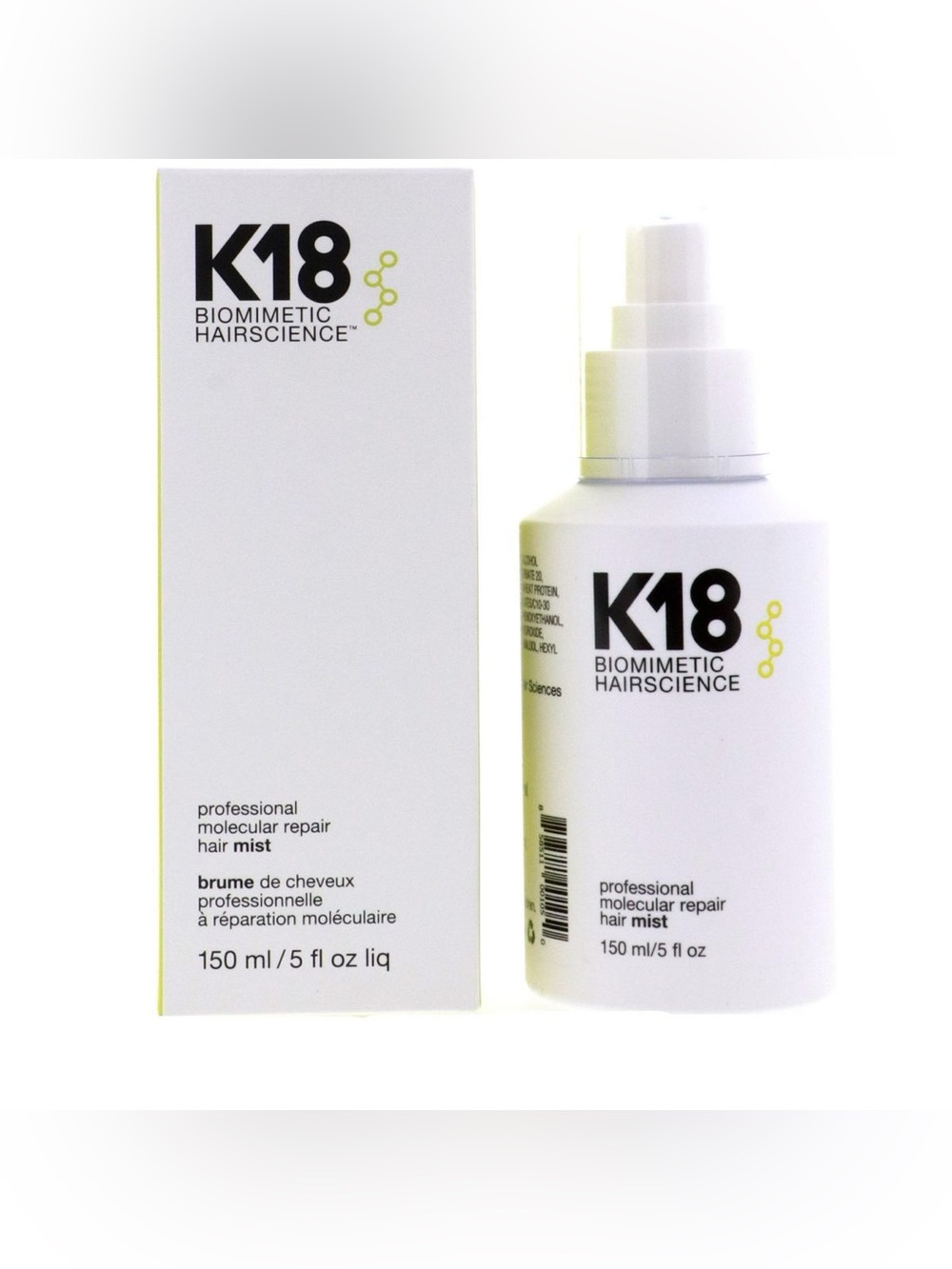 K18 Professional Molecular Repair Hair Mist, Strengthening Restorative Mist